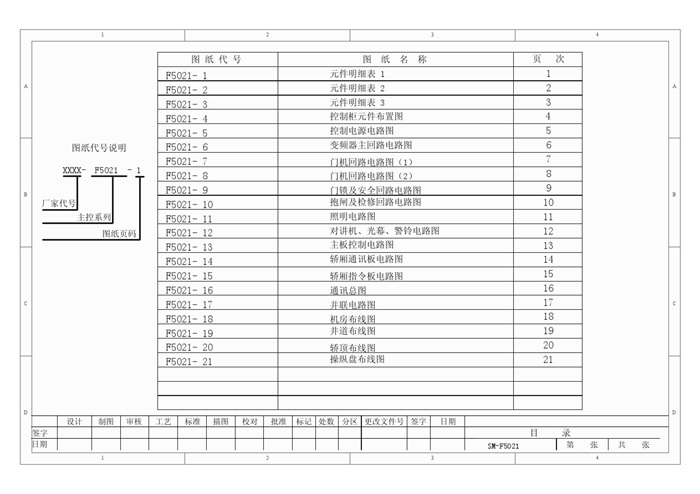 新时达f5021系统电梯图纸