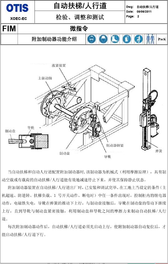 电梯制动器工作原理图片