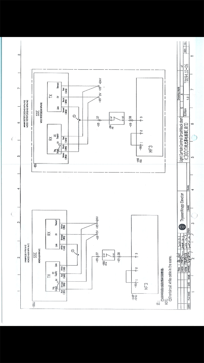 蒂森克虏伯电梯短接图图片